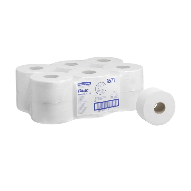 Toiletpapier Kleenex jumbo 2-laags 180m wit 8571