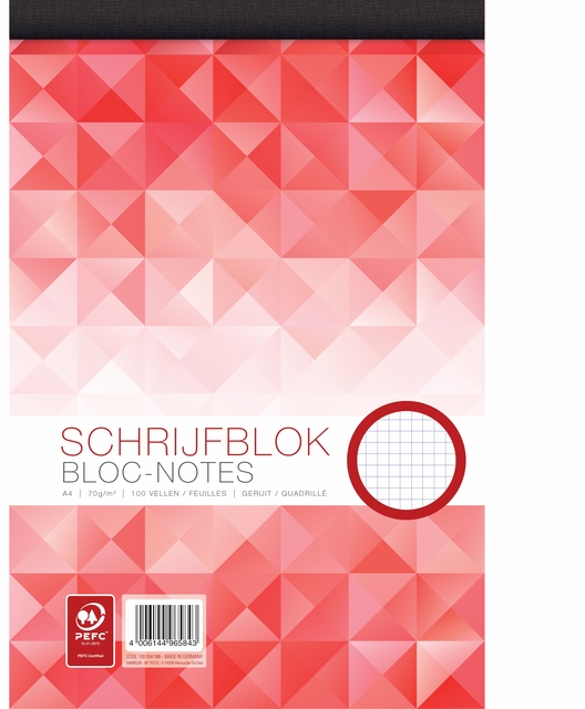 Bloc-notes WORK A4 carreau 5x5mm 100 feuilles 70g