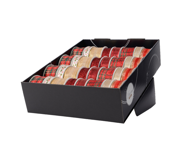 Cadeaulint Decoris polyester kerstthema assorti