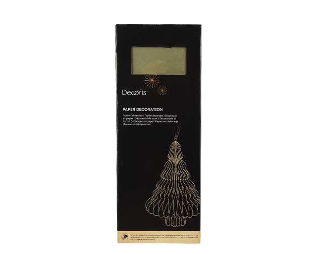 Kerstboom Decoris 3D papier groen 40cm