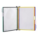 Système de présentation murale Tarifold métal A4 avec 5 poches assorti