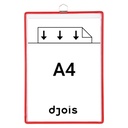 Pochette avec cadre à suspendre Tarifold A4 rouge 5 pièces
