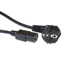Kabel ACT STROOM C13 recht - CEE7/7 zwart 2.0 meter