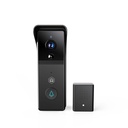 Videodeurbel Nedis Smartlife Wifi 3MP Full HD 1296p zwart