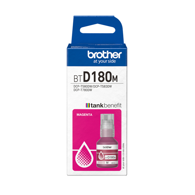 Recharge encre Brother BT-D180M rouge