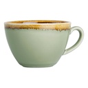 Tasse cappuccino Olympia Kiln 340ml vert mousse 6 pièces