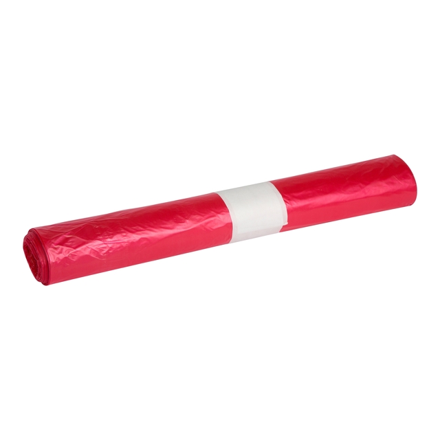 Sac poubelle Propsac HDPE T25 70x100cm 120L rouge rouleau de 20 pièces