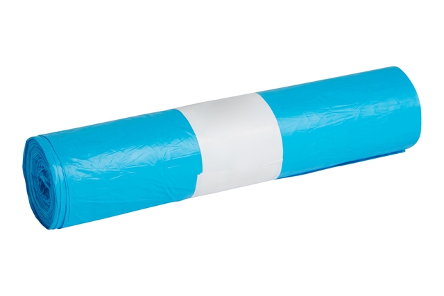 Sac poubelle Propsac HDPE T23 58x100cm 70L bleu rouleau de 25 pièces