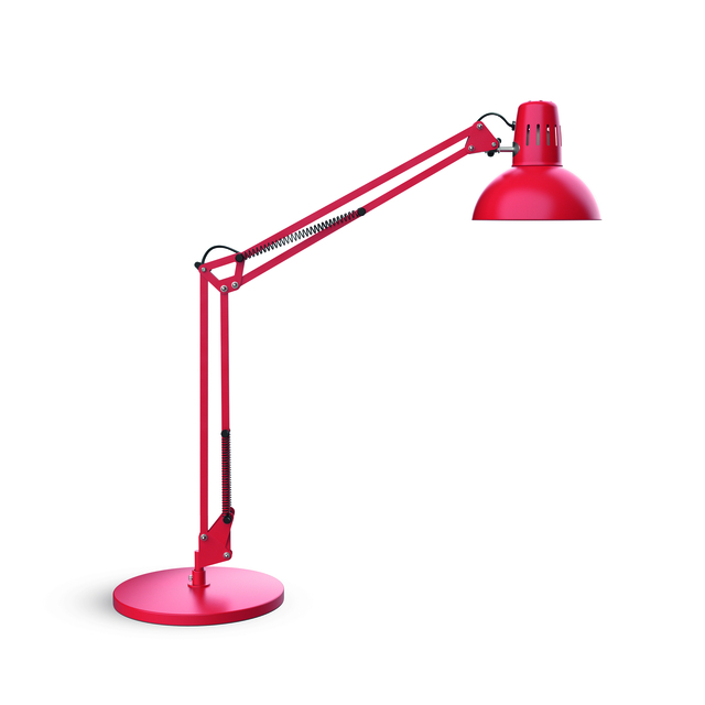 Lampe de bureau MAULstudy avec socle excl LED ampoule E27 rouge