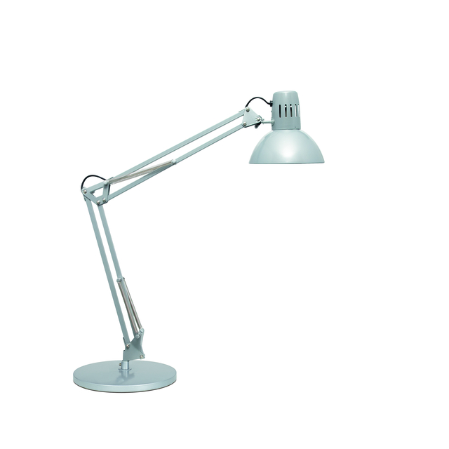 Lampe de bureau MAULstudy avec socle incl LED ampoule E27 argent
