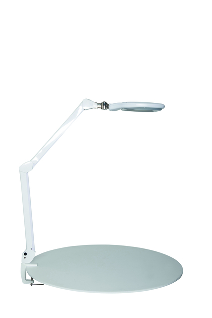 Lampe Loupe MAULcrystal LED réglable pince lentille 234cm2 blanc