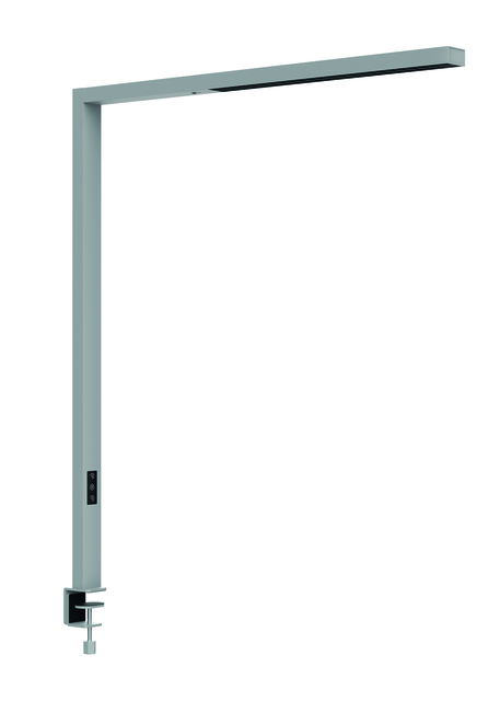 Lampe fixation table MAULsirius LED mouvement - capteur lumière du jour dimmable argent