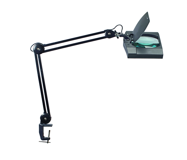 Lampe Loupe MAULvitrum LED pince lentille 307cm2 noir
