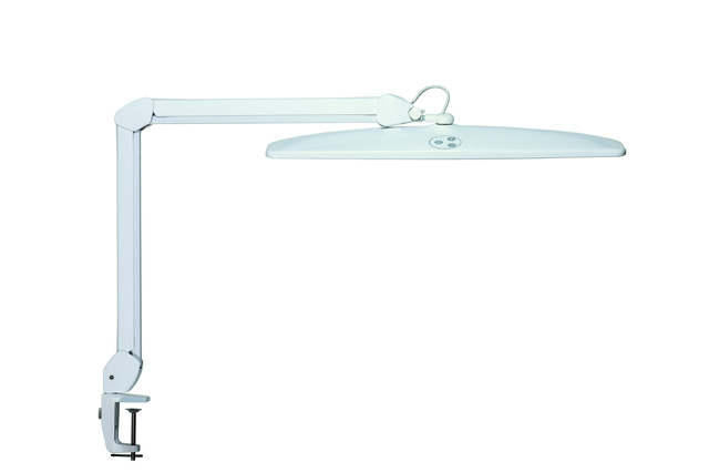 Lampe de bureau pince de table MAULexplore dimmable blanc