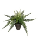 Plante artificielle Mica Fougère verte pot Stan gris d13,5cm Ø50cm 38cm
