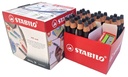 Whiteboardpotlood STABILO MARKdry incl 2 slijpers zwart classpack 30st