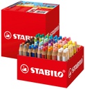 Crayon de couleur STABILO 882 woody 3 en 1 avec 4 taille-crayons Classpack 76 pièces