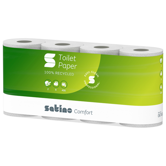 Papier toilette SATINO MT1 Comfort 067490 2 épaisseurs 400 feuilles blanc
