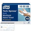 Handdoek Tork H2 Xpress Premium multifold 2-laags 212x255mm 21x150 vel wit 100289