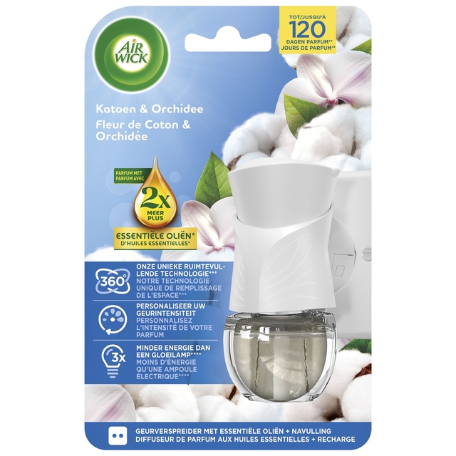 Diffuseur de parfum AirWick Electrical Fleur de coton Kit starter 19ml
