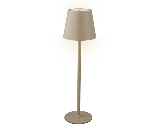Tafellamp Lumineo led oplaadbaar steady binnen bruin