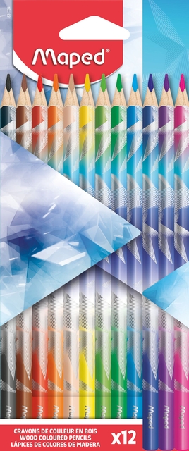 Crayon de couleur Maped Arctic Vibes lot 12 couleurs