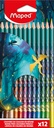 Crayon de couleur Maped Dragon lot 12 couleurs