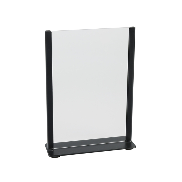 Porte-affiche Europel A5 métal bord acrylique noir