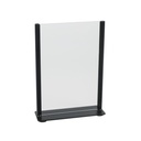 Kaarthouder Europel metaal met acryl bord A5 zwart