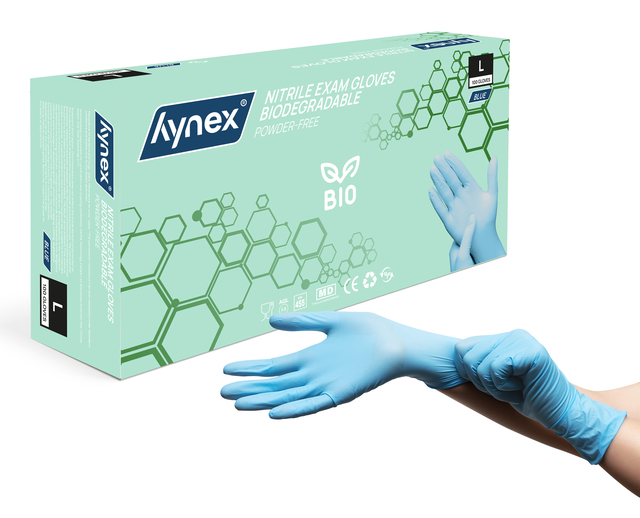 Gant Hynex nitrile Bio L bleu 3,5g 100 pièces