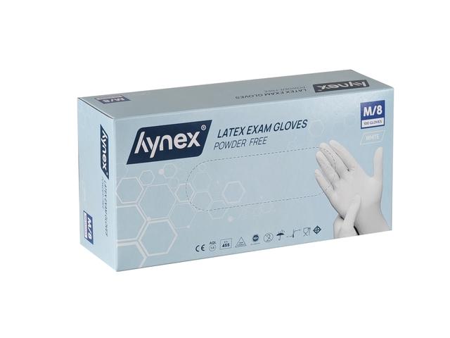 Gant Hynex Latex M blanc 5g 100 pièces