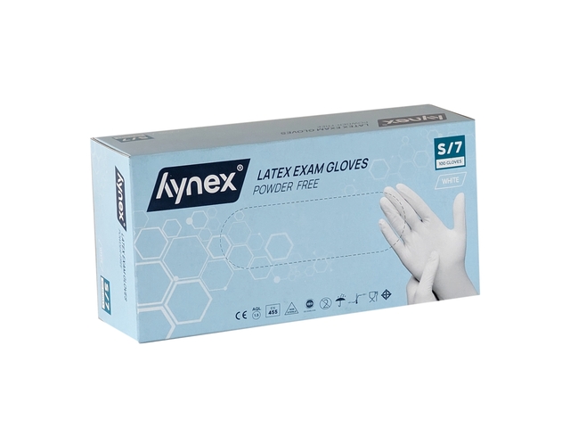 Gant Hynex Latex S blanc 5g 100 pièces