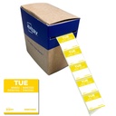 Etiquette Avery HACCP MARDI jaune 25x25mm 1000 pièces