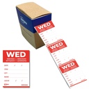 Etiquette Avery HACCP MERCREDI rouge 40x56mm 500 pièces