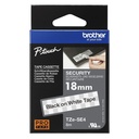 Ruban de lettrage Brother P-touch TZe-SE4 Securité 18mm noir sur blanc