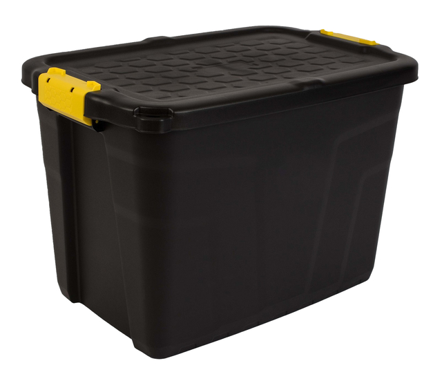 Opbergbox Bankers Box 60L met handgrepen robuust zwart