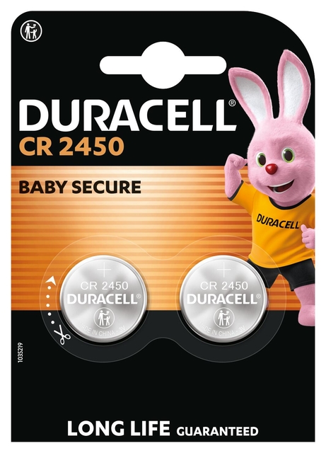 Pile bouton Duracell 2x CR2450 lithium