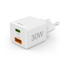 Chargeur Hama USB-C/USB-A Mini PD 30W blanc