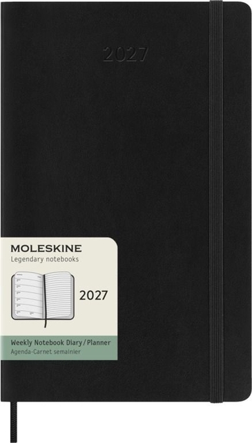Agenda 2027 Moleskine 12 mois Planner Weekly 7 jours/1 page Large CS black