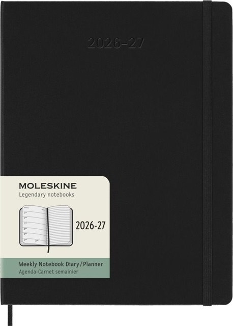 Agenda 2027 Moleskine 18 mois Planner Weekly 7 jours/1 page XL CR black