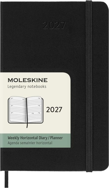 Agenda 2027 Moleskine 12 mois Planner Weekly 7 jours/2 pages Pocket CR black