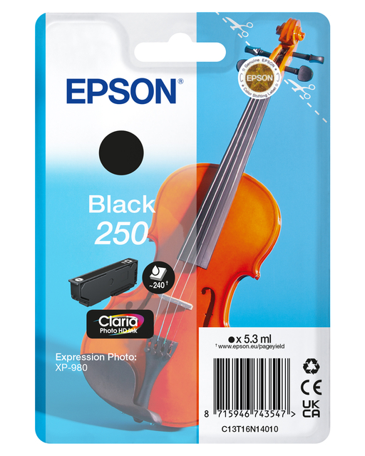 Cartouche d'encre Epson 250 T16N14 noir