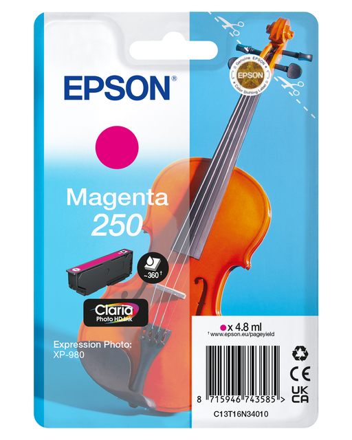 Cartouche d'encre Epson 250 T16N34 rouge