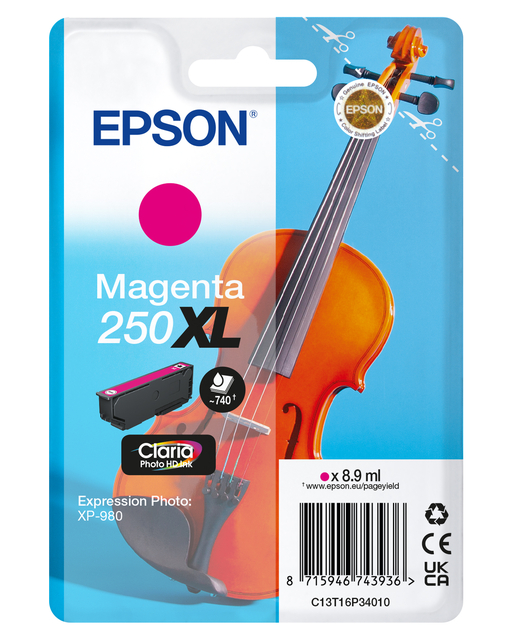 Cartouche d'encre Epson 250XL T16P34 rouge