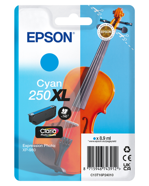Cartouche d'encre Epson 250XL T16P24 bleu