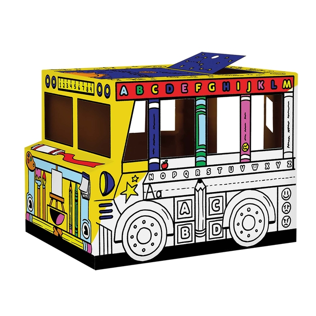Bus en carton Bankers Box Play à colorier