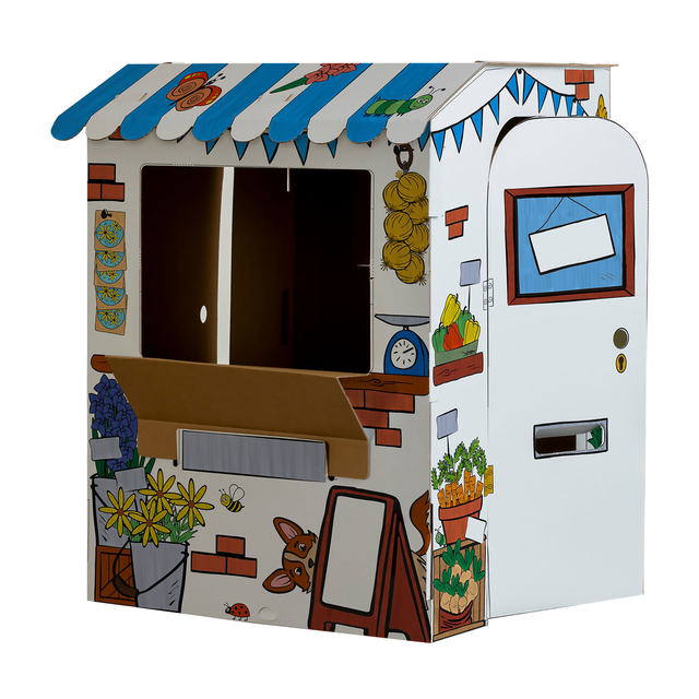 Stand de marché en carton XL Bankers Box Play à colorier
