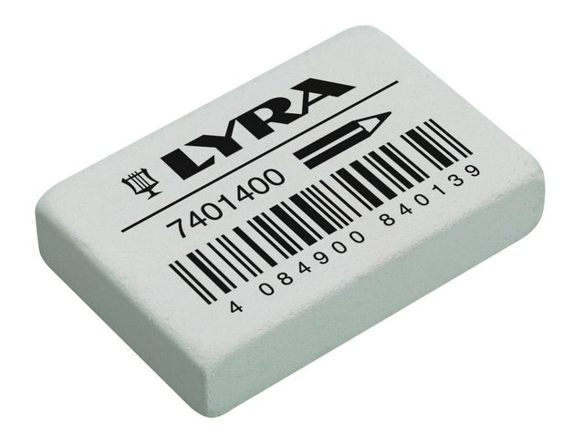 Gum LYRA India Rubber doos à 40 stuks wit