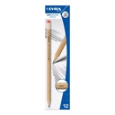 Crayon graphite LYRA Pro Nature Office HB embout gomme gris 12 pièces