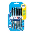 Stylo bille Paper Mate Flexgrip Ultra Medium noir blister 5 pièces